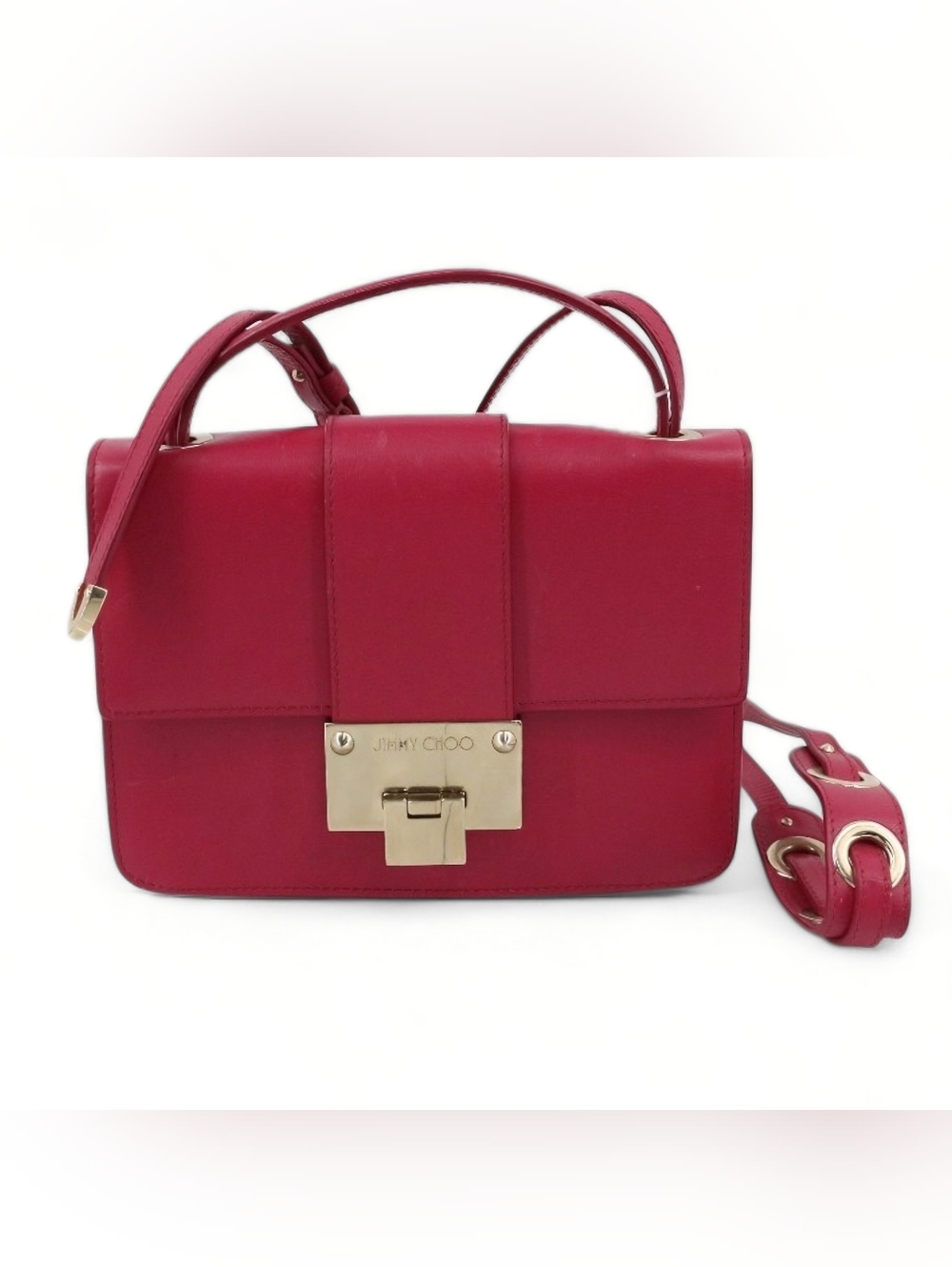 Jimmy Choo Mini Crossbody Shoulder Red Bag Shown On Live